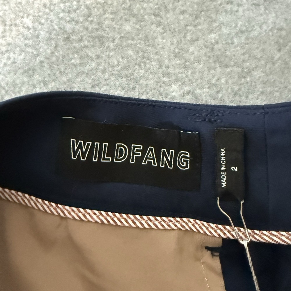 New Wildfang The Empower Colorblock Wide Leg Trouser Pants Blue Green Women's 2 - Picture 9 of 13